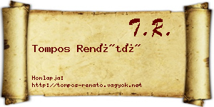 Tompos Renátó névjegykártya