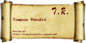 Tompos Renátó névjegykártya